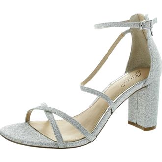 Badgley Mischka Devorah Heeled Sandal Silver JW4332-043 Womens
