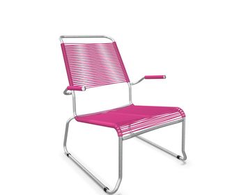 Schaffner Kufen-Spaghetti-Lounger S&auml;ntis mit Lehne / Hochlehner Feuerverzinkt