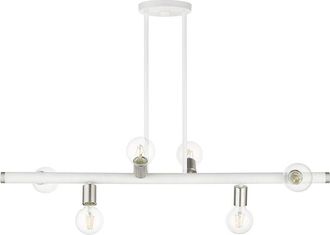 Livex Lighting Bannister White 6 Light Chandelier