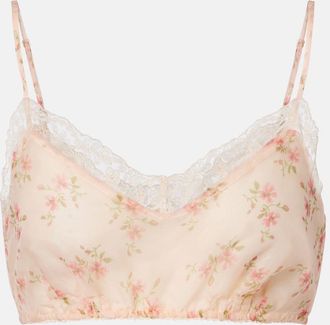 Simone Rocha Top con pizzo floreale