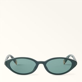 Furla Sunglasses Edera Green Green Acetate Woman