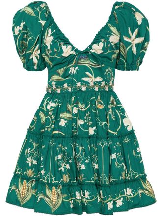 Agua Bendita Abito Manzanilla Esmeralda a fiori - Verde