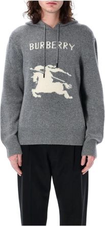 Burberry Moderne wit paisley patroon overhemd - Heren - Hoodies - Grijs - M - Wol - Hoodies & sweatvesten