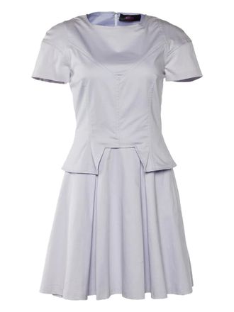 Versus short-sleeved pleated dress - Purple