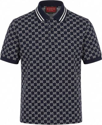 Gucci Gg Jacquard Short Sleeve Polo
