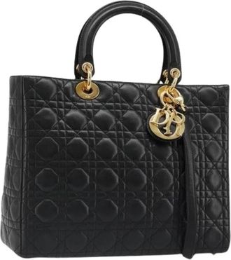 Dior Pre-owned Vintage Handtas - Dames - Vintage Handtas - Zwart - ONE Size - Leer - Vintage
