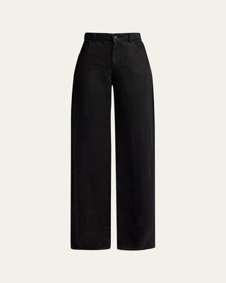 The Row Eglitta Straight-Leg Linen Jeans