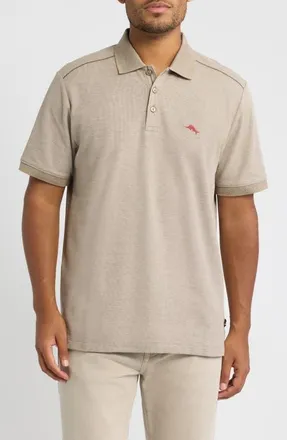 Tommy Bahama Emfielder Icon Solid IslandZone Polo in Auberage Heather at Nordstrom, Size Xxx-Large