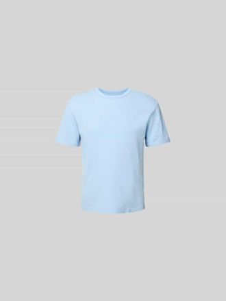 Officine G&eacute;n&eacute;rale T-Shirt mit geripptem Rundhalsausschnitt in Hellblau, Gr&ouml;&szlig;e XXL