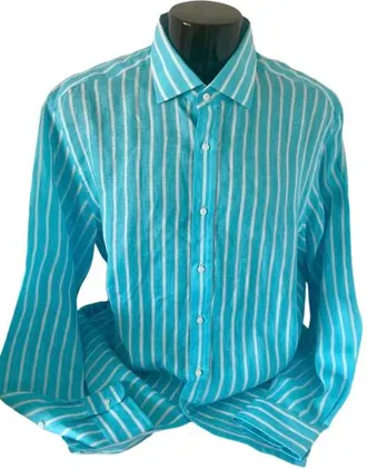 Ralph Lauren Striped Linen Shirt Size XL