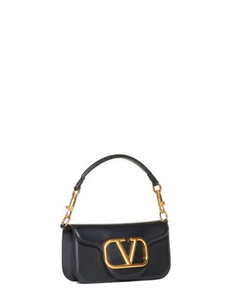 Valentino Garavani Womens Shoulder Bag Black Loc&ograve; Calf Leather