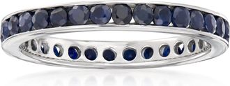 Ross-Simons Sapphire Eternity Band in Sterling Silver