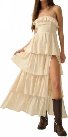 Promesa Ruffle Maxi Dress In Cream
