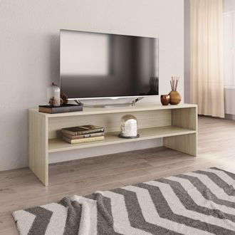 Berkfield Home TV Cabinet Sonoma Oak 120x40x40 cm Engineered Wood in Brown | Size: 120 x 40 x 40 cm