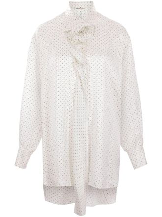 Ermanno Scervino Blusa a pois - Bianco