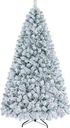 Yaheetech Yaheetech &Aacute;rbol De Navidad Artificial De 213 Cm Con Nieve Y 350 Led Blancos C&aacute;lidos 1000 Puntas Retardantes De Llama Soporte Incluido Montaje R&aacute;pido, 