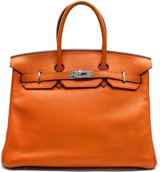Hermès Birkin 35 in Orange H Taurillon Clemence Leather Palladium Hardware