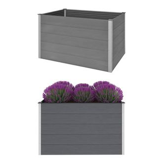 Berkfield Home Garden Raised Bed WPC 150x100x91 cm Grey | Size: 150 x 100 x 91 cm