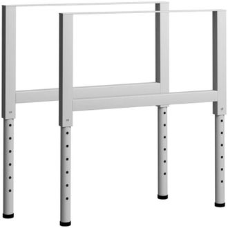 vidaXL vidaXL Telai per Banco da Lavoro 2 pz in Metallo 85x(69-95,5) cm Grigi