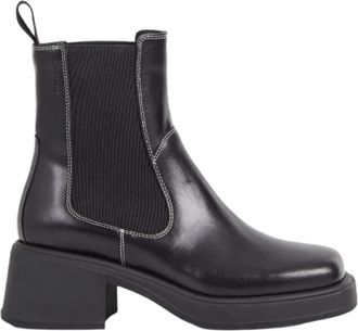 Vagabond Chunky Chelsea Laarzen Zwart/Wit - Dames - Chelseaboots - Zwart - 41 EU - Leer - Schoenen