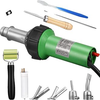 OEM Pistola De Aire Caliente Para Soldadura De Pl&aacute;stico, Temperatura Ajustable, Incluye Varias Boquillas, Enchufe Europeo De 220 V