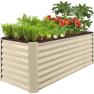 Best Choice Products 8x2x2ft Outdoor Metal Raised Garden Bed, Planter Box for Vegetables, Flowers, Herbs