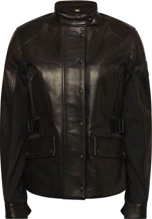 Belstaff Womens Westerly Motorcycle Jacket in Black Leather - Size 10 UK