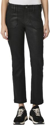 Paige Mayslie Black Fog Luxe Coating Straight Leg Jogger Jean
