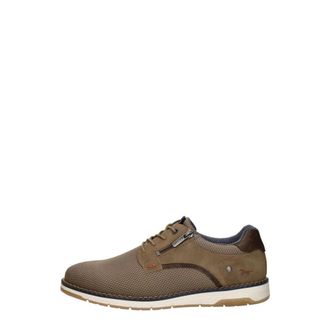 Mustang Veterschoenen Laag - Heren - Veterschoenen - Beige - 44 EU - Leer - Schoenen
