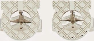 Ferragamo Men Gancini cufflinks Silver