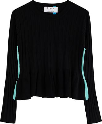 Ph5 Dakota Ribbed-knit top - Black - S (UK8-10 / S)