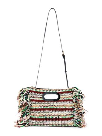 sacai Small Multi-Color Knit Shopper Bag with Fringed Edges