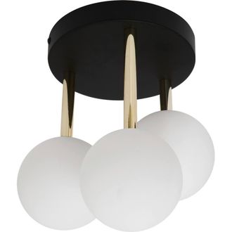 Netlighting Ali Cluster Globe Ceiling Light Black Gold 3x G9