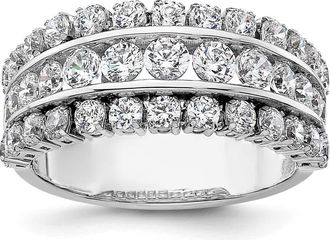 Diamond2Deal 14k White Gold Lab Grown Diamond Wedding Band Ring 2.1Ct Clarity- VS Color- G-H
