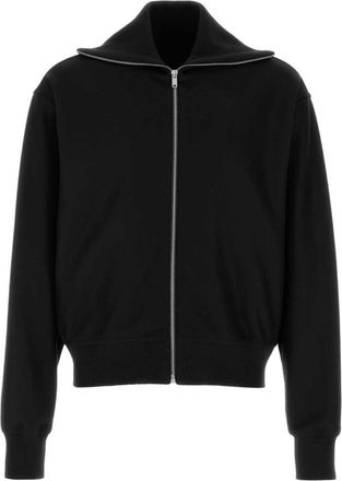 Jil Sander Black Zip-Up Sweatshirt