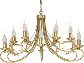 OEM L&aacute;mpara De Techo Colgante Tipo Candelabro, Color Dorado, Led E14 Alpha Ii 2-290/12