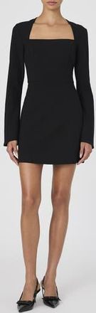 French Connection Whisper Long Sleeve Minidress in 02-Black at Nordstrom Rack