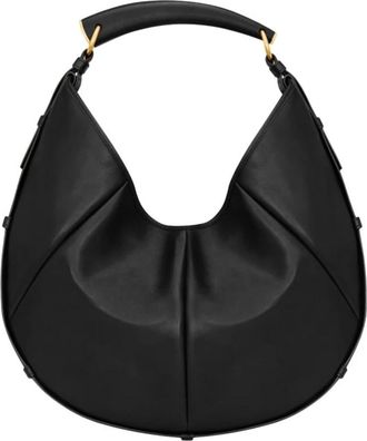 Saint Laurent Tassen, Dames, Zwart, ONE Size, Leer, Mombasa Medium Leren Tas