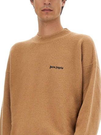 Palm Angels Logo Merino Wool Sweater - Multicolor