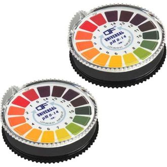 OEM [mai Usato]carta Reattiva Universale Per Il Ph, Rotolo Di Strisce Reattive Per Il Ph, Intervallo Di Misurazione Del Ph 0-14, 5 M/rotolo (2 Pezzi)