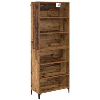 vidaXL Highboard Old Wood 69.5 x 34 x 180 cm Engineered Wood vidaXL