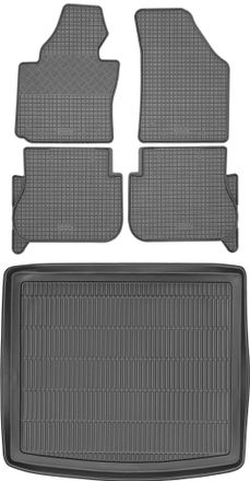 OEM Volkswagen Caddy Iii Kombi De 2003 A 2010. Juego De Alfombrillas De Goma Para Coche Y Alfombrilla Para Maletero