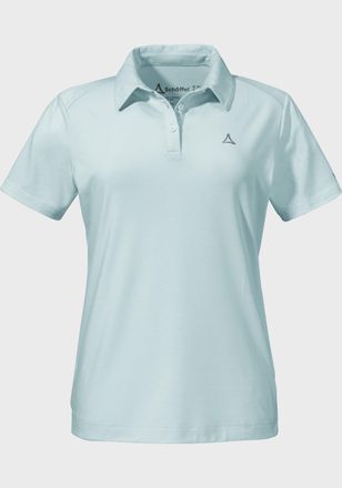 Sch&ouml;ffel Poloshirt SCH&Ouml;FFEL Polo Shirt Ramseck L, Damen, Gr. 34, blau (8025, blau), Oberstoff: 77% Polyester, 18% Lyocell, 5% Elasthan, V-Ausschnitt, Shirts Po
