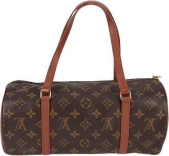 Louis Vuitton Pre-owned Vintage Lederen Handtas - Dames - Vintage Handtas - Bruin - ONE Size - Leer - Vintage