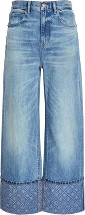 Tory Burch Logo Straight-leg Denim Jeans - Blue - 27 (W27 / UK8-10 / S)