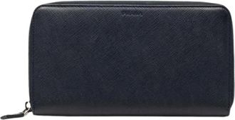 Prada Pre-owned Wallets, male, Blue, Size: ONE SIZE Pre-owned Vintage Long Wallet (bi-fold)