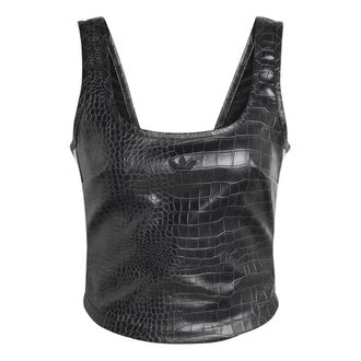 adidas Pleather Corset - Dames - Sportshirts - Zwart - XL - Polyester - Fitness
