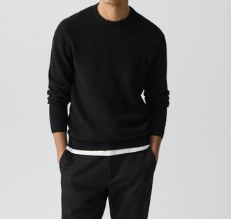 Theory Maden Crewneck Sweater In Black