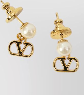 Valentino Garavani vlogo signature earrings dangling resin pearls