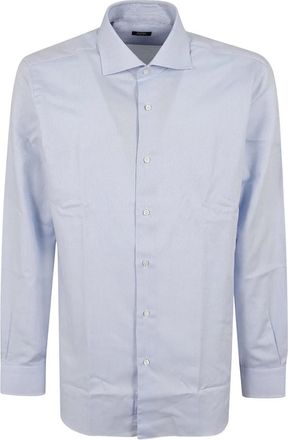 Barba Nekshirt - Heren - Zakelijke Overhemden - Blauw - XL - Overhemden
